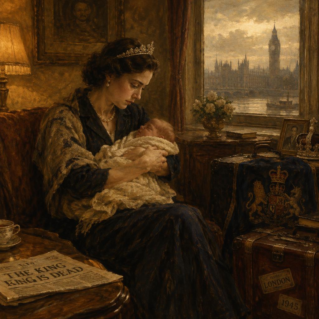 1945: la reina sin reino con su hijo recién nacido en el hotel Claridge's.