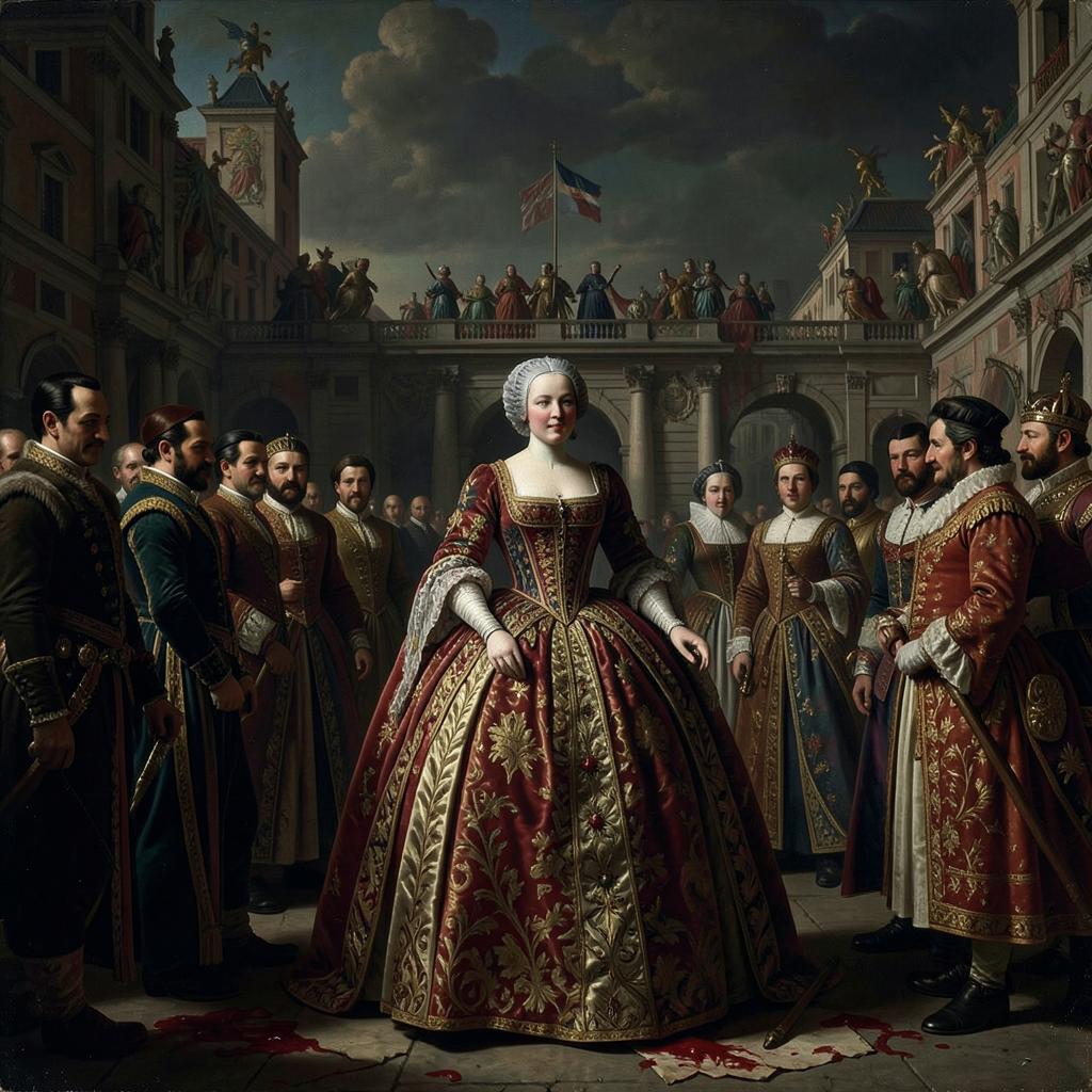 Llegada de Ana de Austria a Francia en 1615 para su matrimonio con Luis XIII, símbolo de la alianza hispano-francesa.