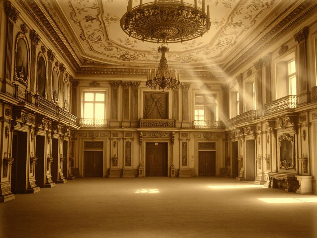 El palacio de invierno, vacío tras la revolución.