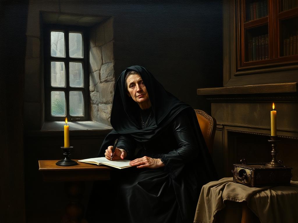 Los últimos años en Kimbolton. Apartada de su hija y de la corte, siguió escribiendo cartas y se mantuvo firme en su título hasta su muerte en 1536.