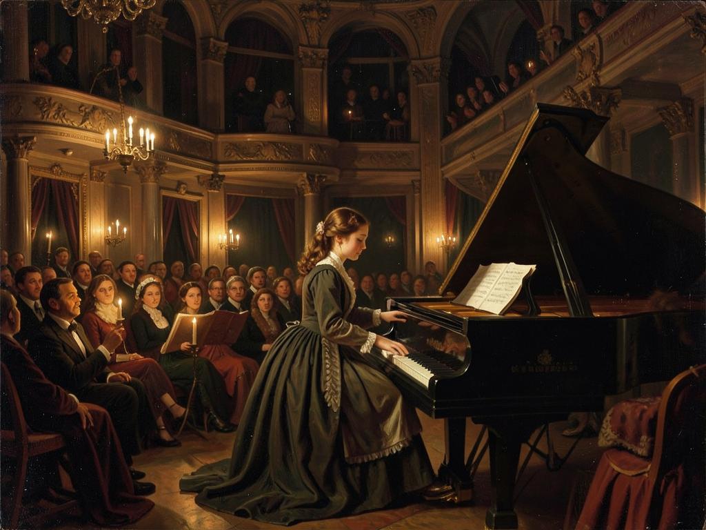 La niña prodigio: Clara Wieck deslumbraba a Europa en los salones y salas de concierto desde los nueve años.