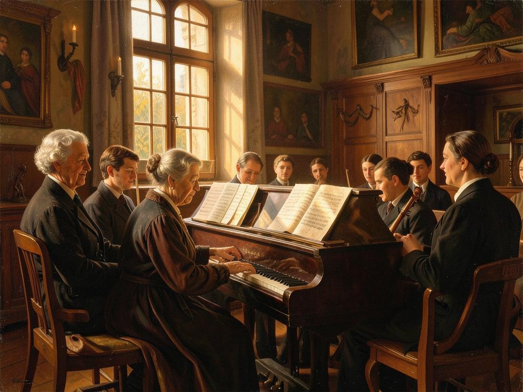 Maestra en Fráncfort: ya anciana, Clara formó en el conservatorio a una nueva generación de pianistas.