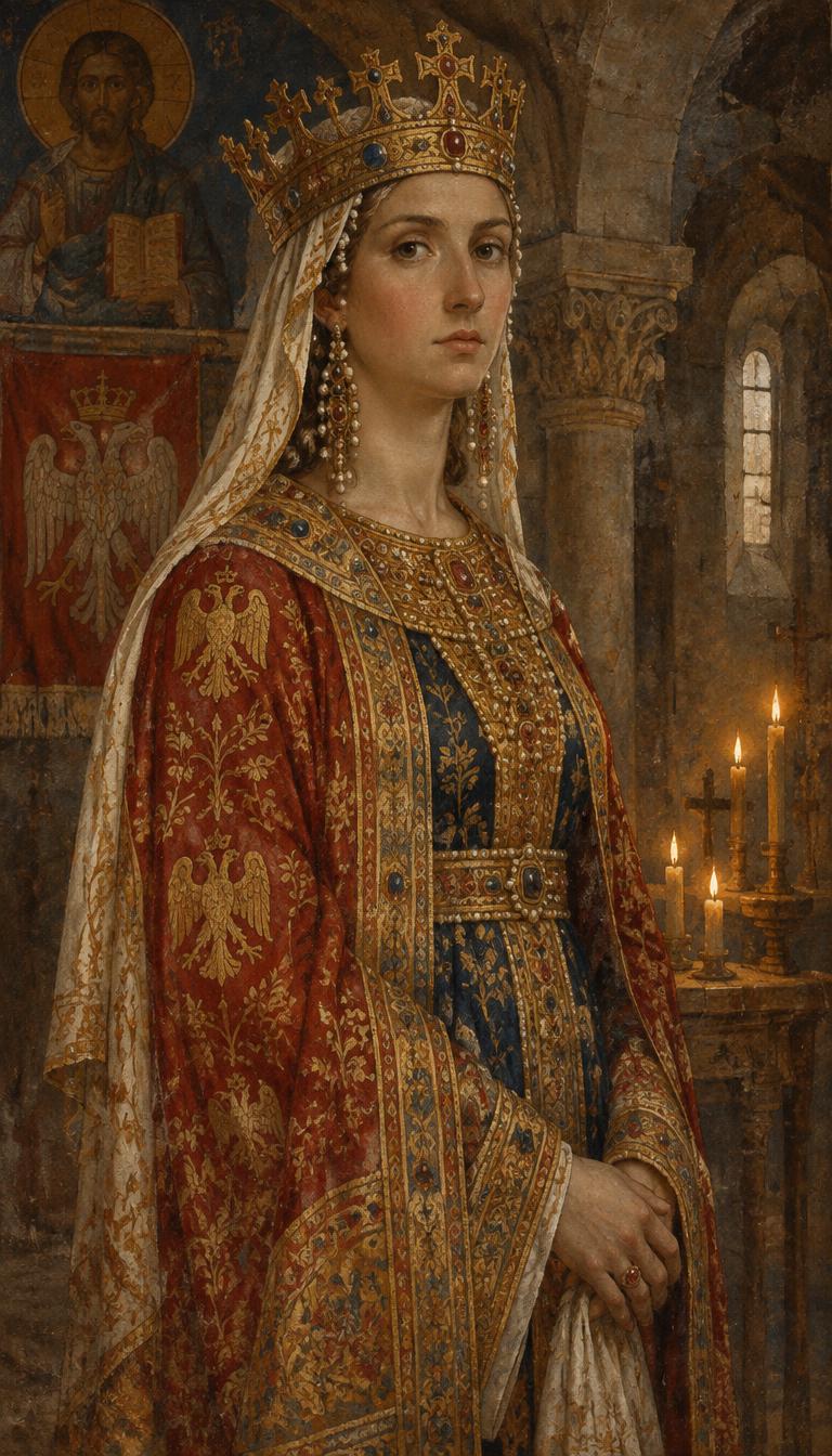 Retrato de Elena de Serbia
