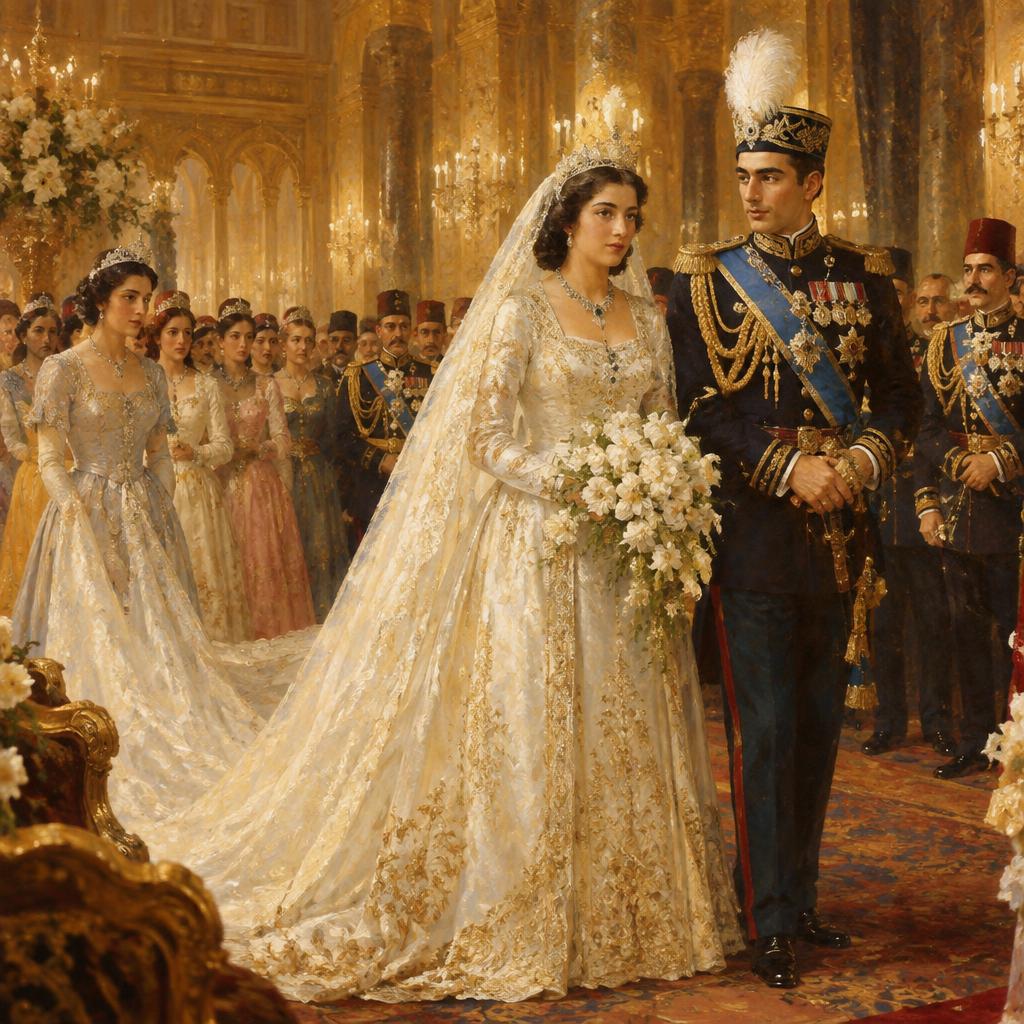 El Cairo, 1939: la boda de la princesa Fawzia con el príncipe heredero de Irán, una alianza celebrada como acontecimiento internacional.