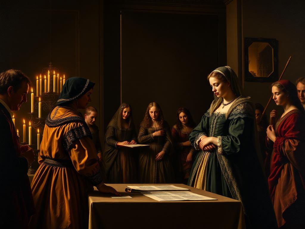 1559. Recreación con IA de la Paz de Cateau-Cambrésis: el tratado que cerró la guerra entre Francia y España se firmó con su matrimonio como garantía.