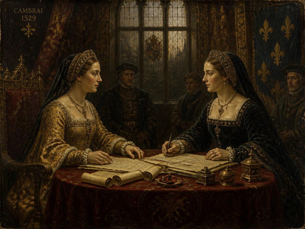 Cambrai, 1529. Recreación con IA de la negociación con Luisa de Saboya que puso fin a la guerra entre Carlos V y Francisco I: la Paz de las Damas.