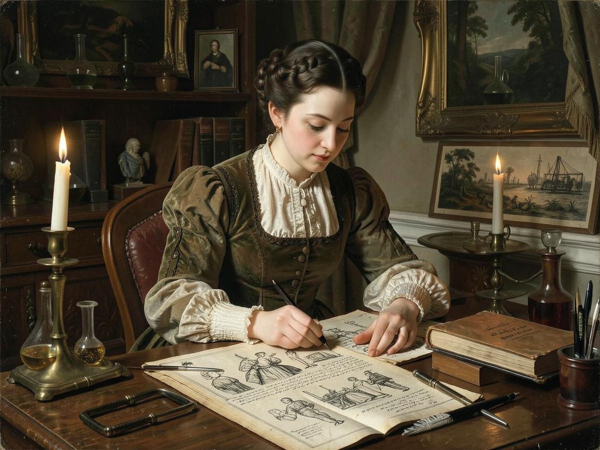 Marie-Anne grabando las láminas del Tratado elemental de química: sus ilustraciones hicieron comprensible la nueva ciencia para todo el mundo