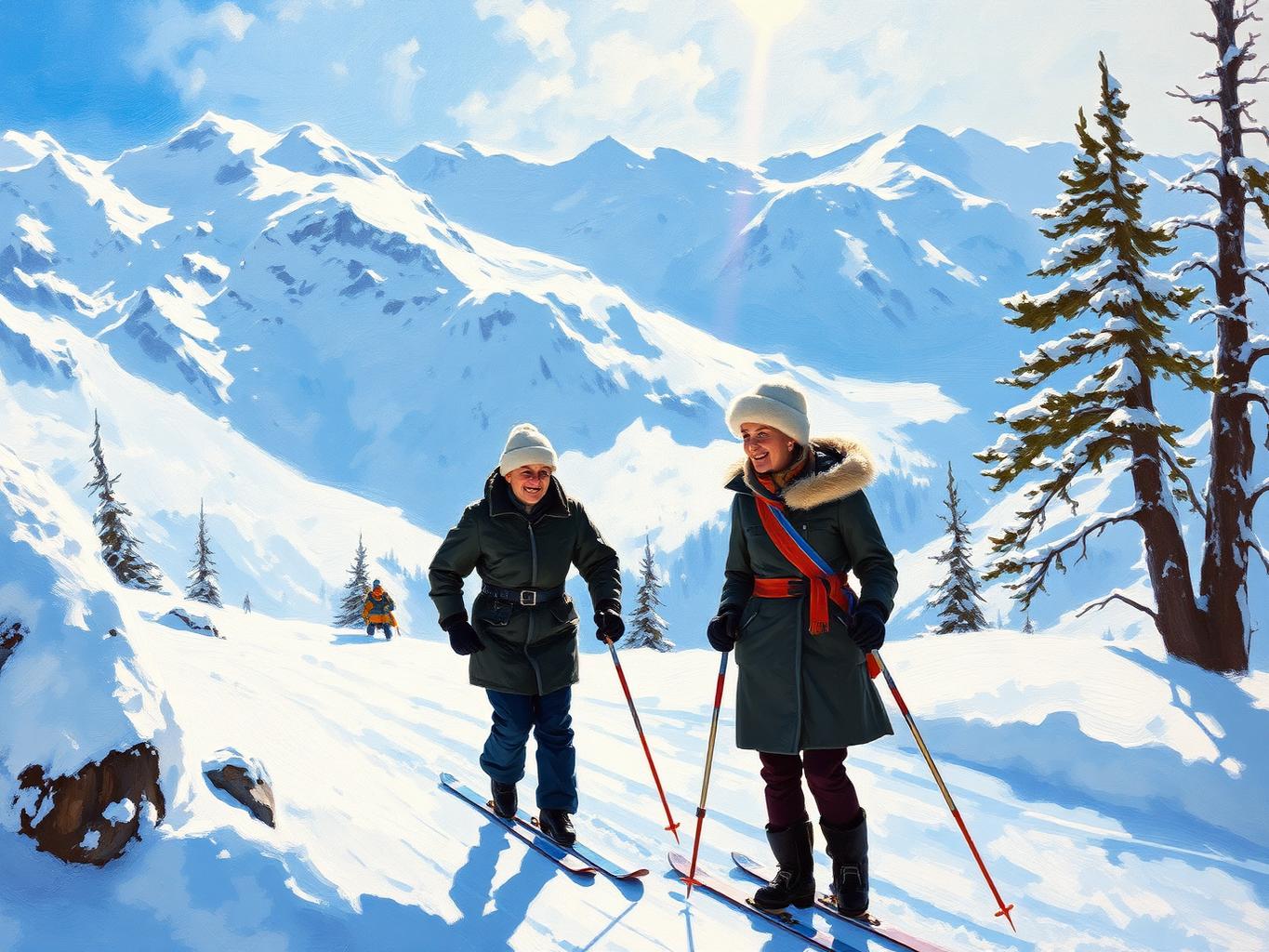 El esquí y la montaña son la pasión de la reina Sonia. Las salidas invernales de la pareja real por las montañas noruegas forman parte de la imagen más querida de la monarquía.